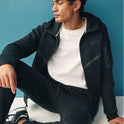 NIKE TECH FLEECE TRACKSUIT COMBO SET (JACKET AND PANTS) - BLACK